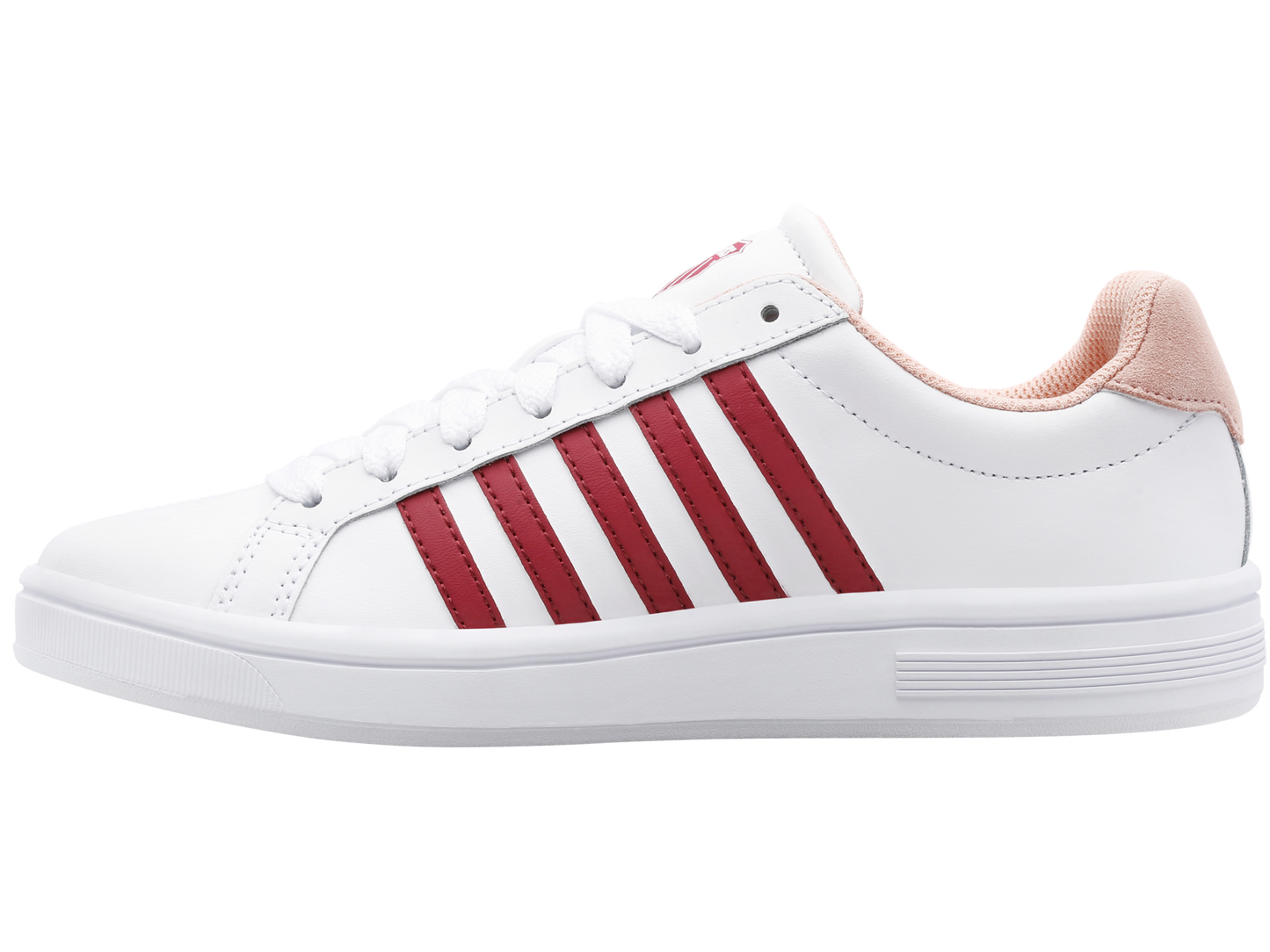 97011-116-M | COURT TIEBREAK | WHITE/BURGUNDY/PEACHY KEEN